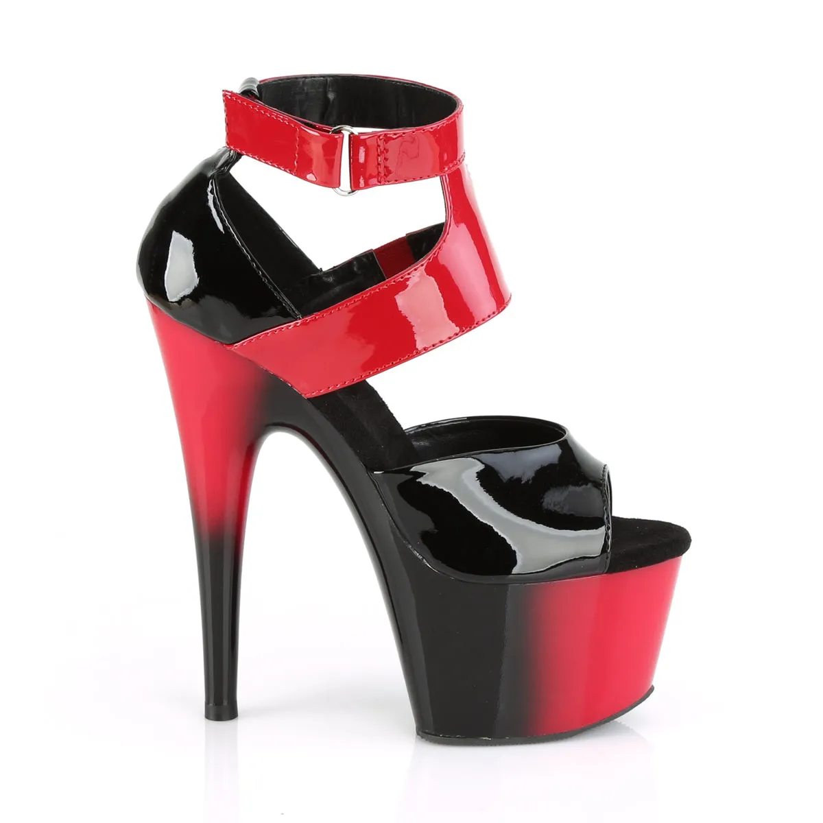 ADORE-700-16 Pleaser Black/Red Sexy Platform Shoes (Pole Dancing Heels)