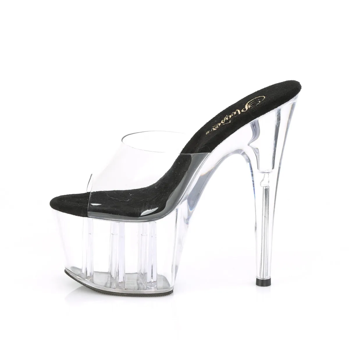 ADORE-701 Pleaser Clear/Black Sexy Platform Shoes (Pole Dancing Heels)