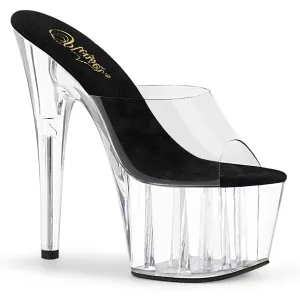 ADORE-701 Pleaser Clear/Black Sexy Platform Shoes (Pole Dancing Heels)