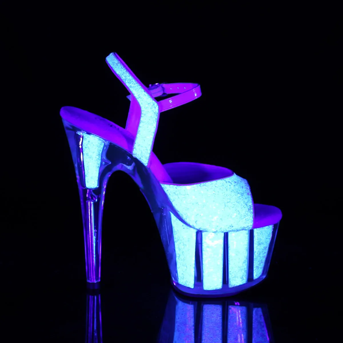 ADORE-710UVG Pleaser Neon Opal Glitter Sexy Platform Shoes (Pole Dancing Heels)