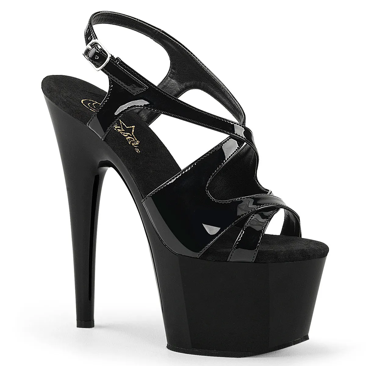 ADORE-730 Pleaser Black Patent Sexy Platform Shoes (Pole Dancing Heels)