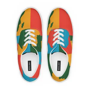 AFRICA WARHOL Women’s Lace-Up Canvas Shoes (Bright)
