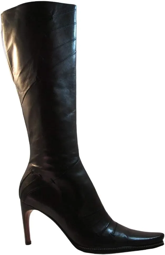 Aketohn 8520 Women's Dressy Italian Leather Knee high High Heel Boots