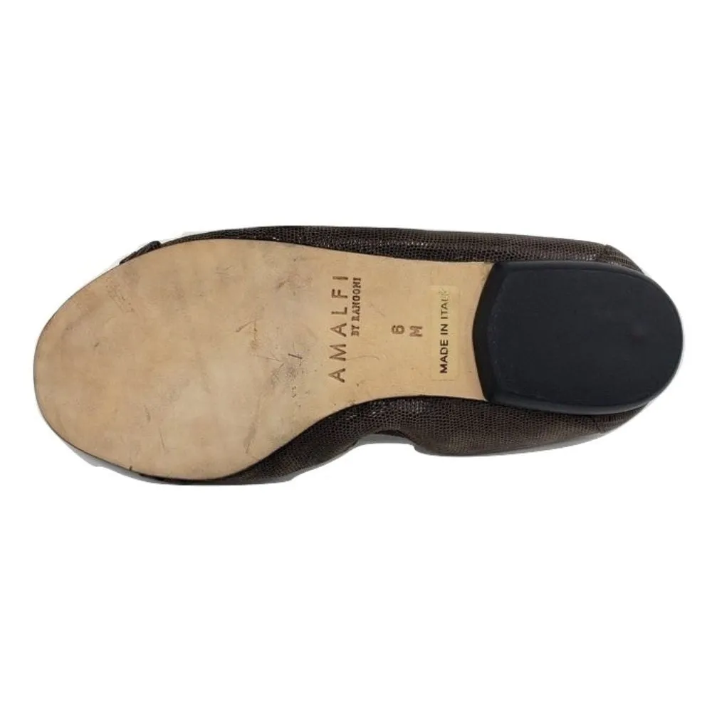 Amalfi Brown Patent Leather Ballerina Flats