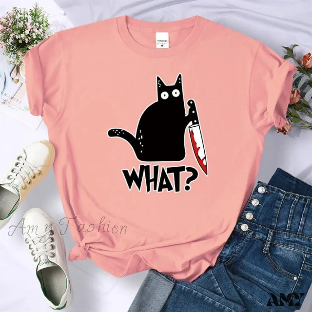 Amy Fashion - Oversize Crewneck Tops Simplicity T-Shirt