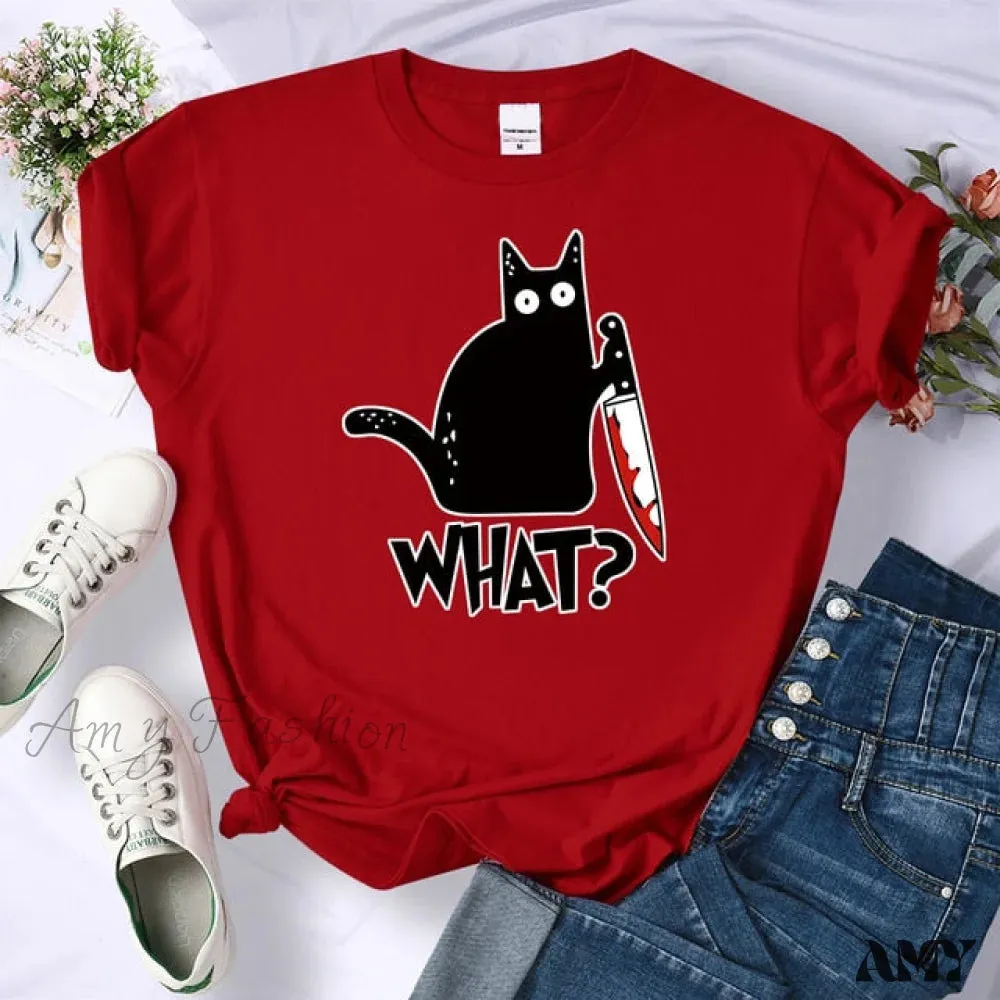 Amy Fashion - Oversize Crewneck Tops Simplicity T-Shirt