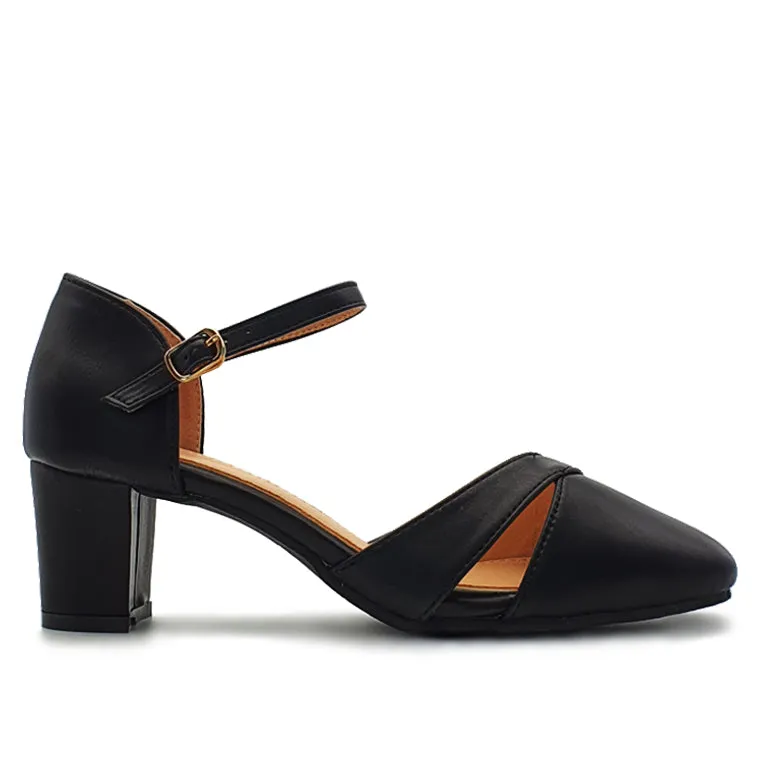 Ankle Strap Block Heels