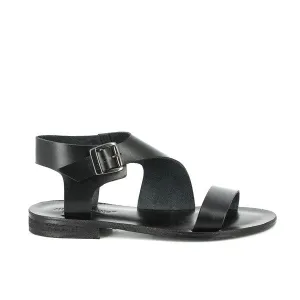 Antichi Romani 2042 Nero Black Slingback Sandals