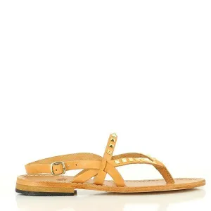 Antichi Romani 209 Brandy Beige Slingback Thong Sandals