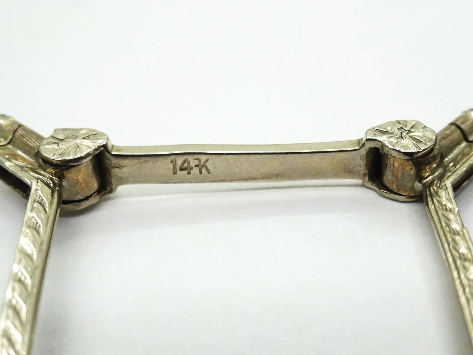 Antique Victorian Lorgnette Folding Opera Glasses 14k White Gold