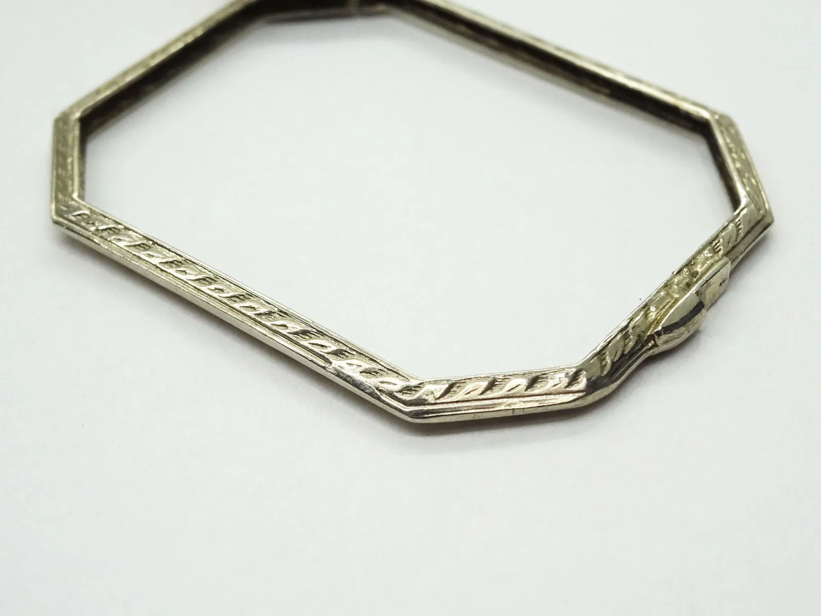 Antique Victorian Lorgnette Folding Opera Glasses 14k White Gold