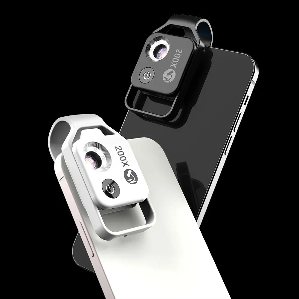 APEXEL 200X Magnification Microscope lens withCPL Mobile LED Light Micro Pocket Macro Lenses for iPhone Samsung  all smartphones