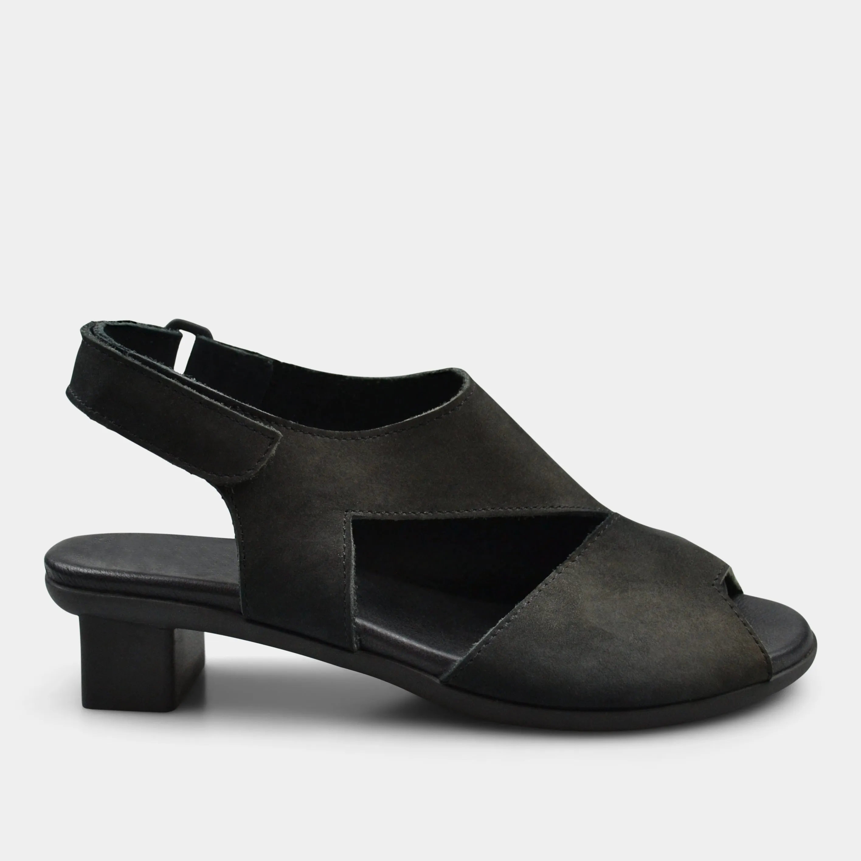 ARCHE OBIBBI SANDAL IN NOIR NUBUCK