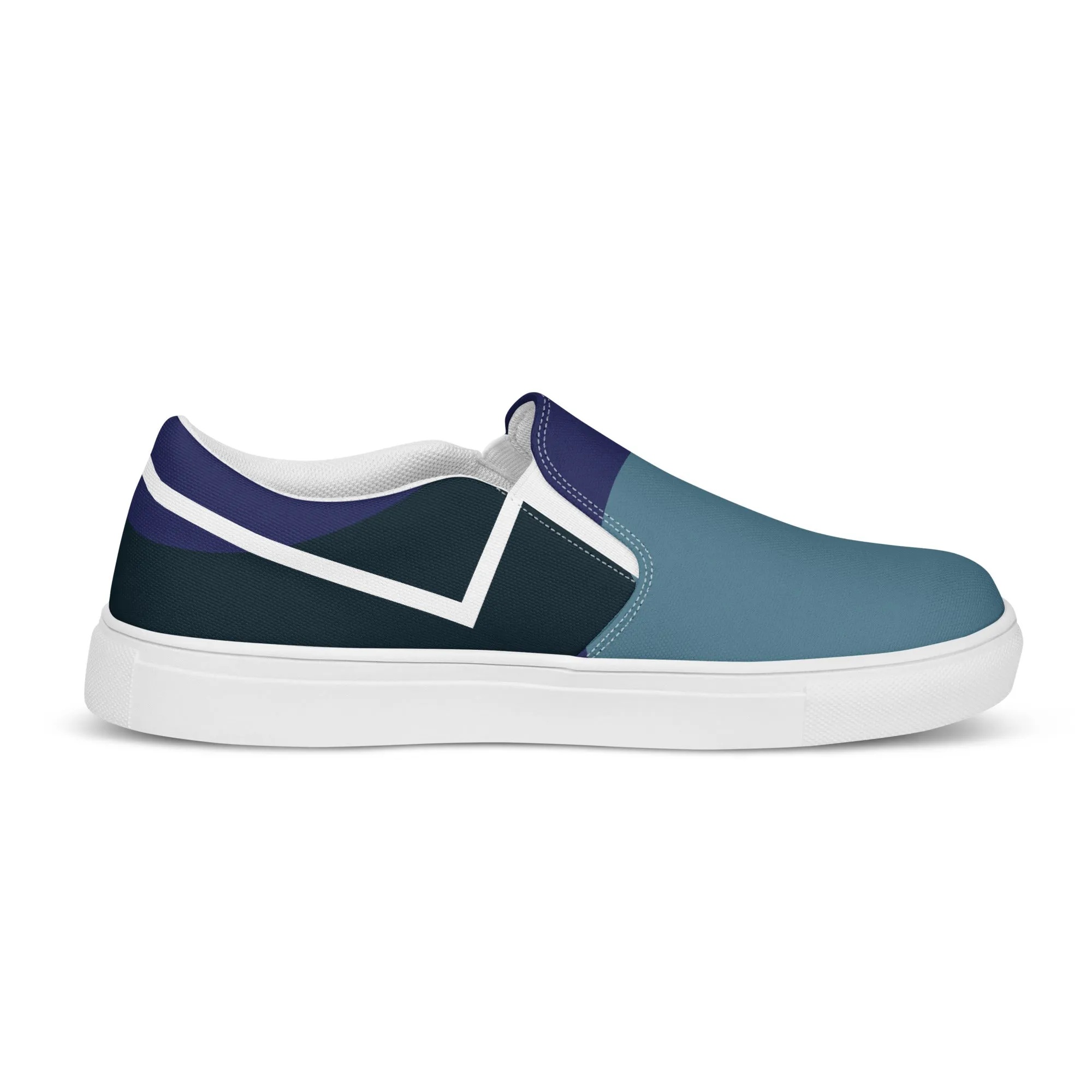 ARTIST Men's Slip-On Canvas Shoes (Blue Shades)