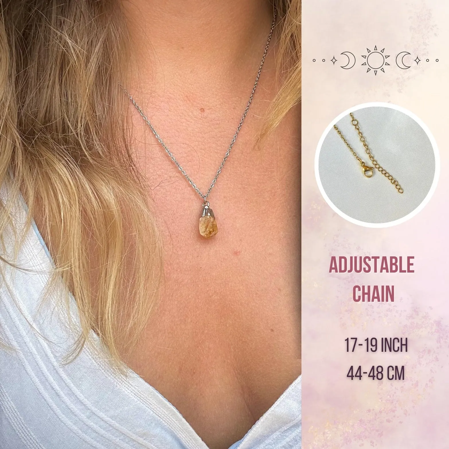 Aryenne Raw Green Fluorite Gold Crystal Necklace
