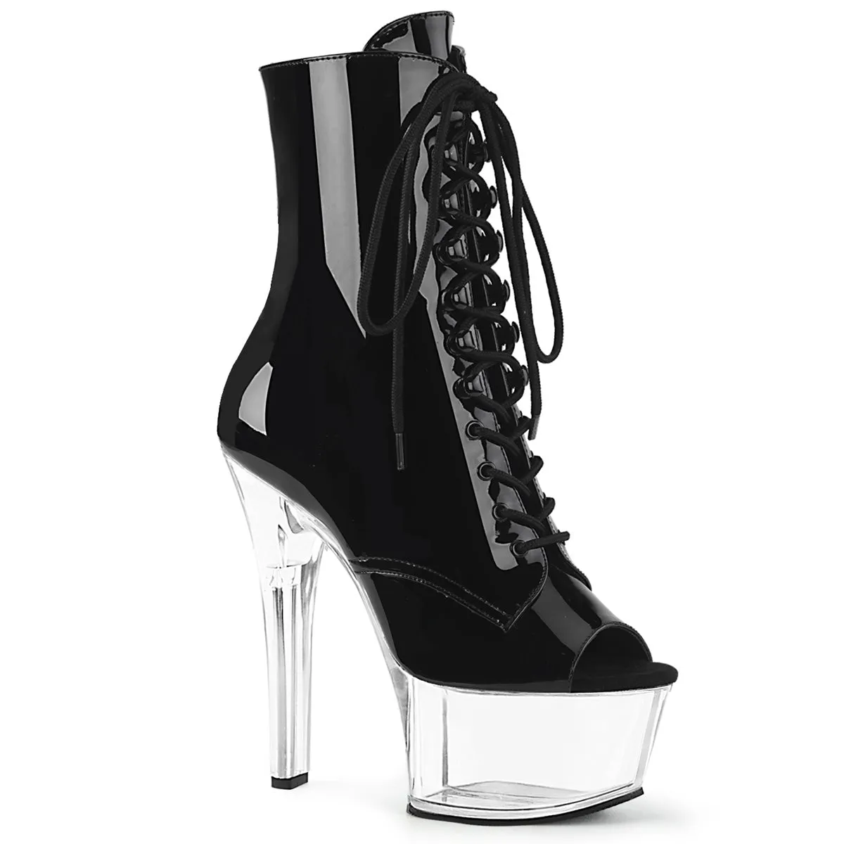 ASPIRE-1021 Pleaser Black Patent Sexy Platform Shoes (Pole Dancing Heels)