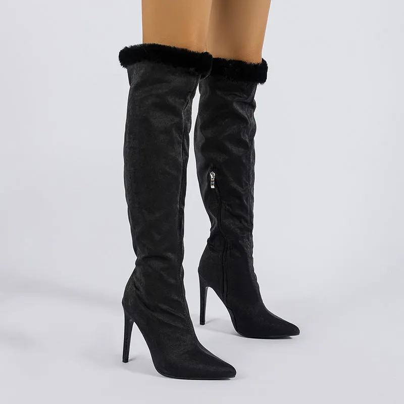 Aurora Velvet Over-The-Knee Boots
