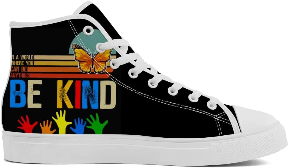 Autism Awareness High Top Shoes Womens Mens High Top Canvas Sneakers Casual Shoes Gifts for Men Women