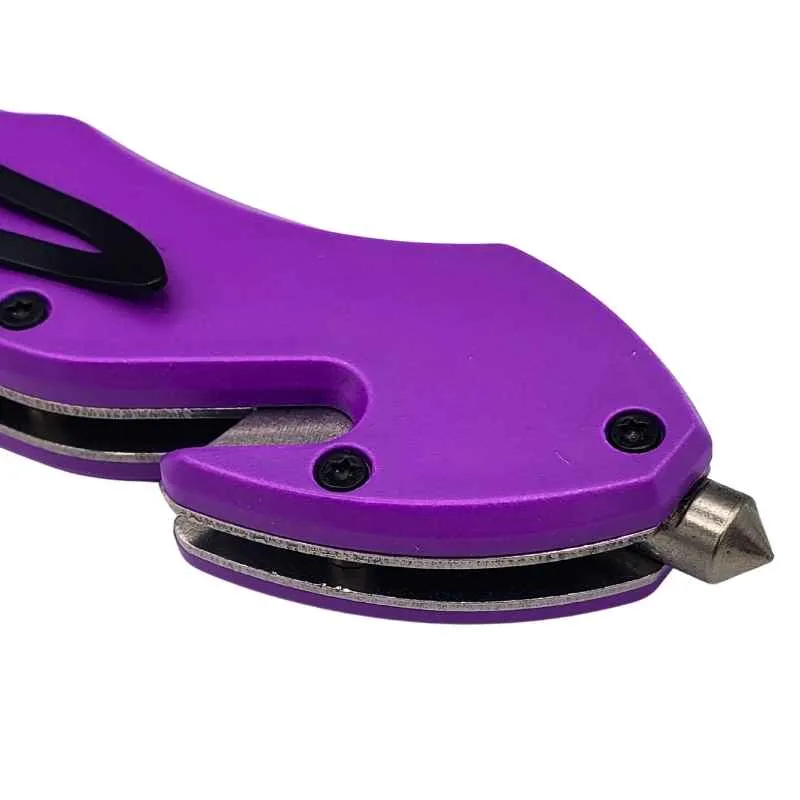 Auto Safety Survival Self-Defense Purple Tanto Blade