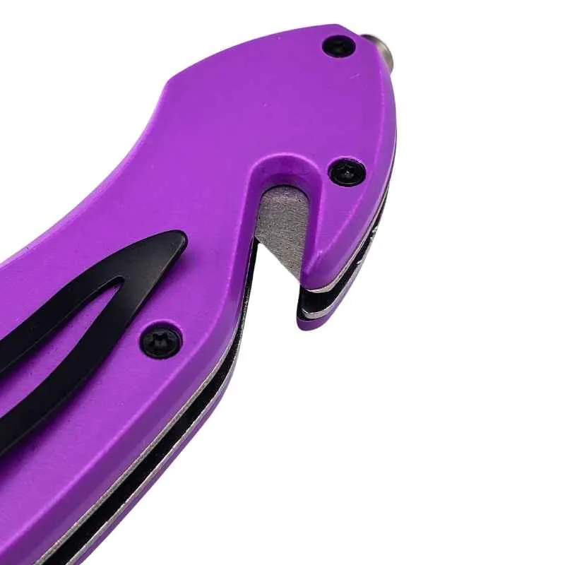 Auto Safety Survival Self-Defense Purple Tanto Blade