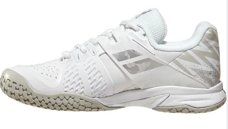 Babolat Junior Propulse Wimbledon All Court Tennis Shoes (White/Silver)