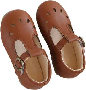 Baby Infant Mary Jane Dress Ballet Flats Toddler Girl Flower Closed Toe School Oxfor𝐝 Party Shoes with Ankle Buckle