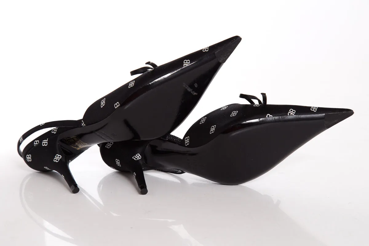 Balenciaga Black Slingback Heels SZ 36