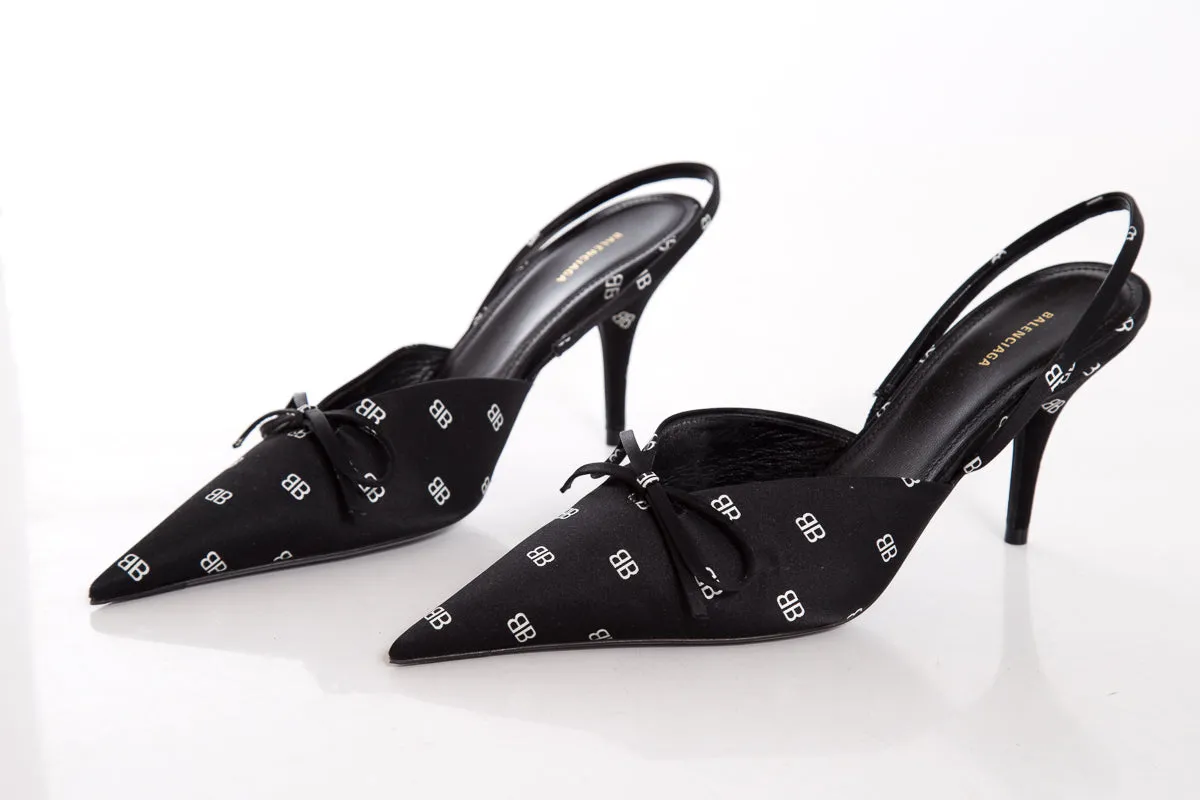 Balenciaga Black Slingback Heels SZ 36