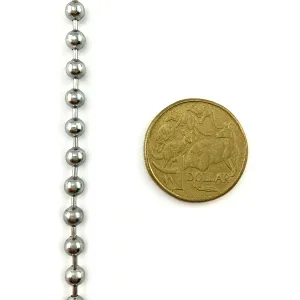 Ball Chain - Chrome - 4.5mm - By The Metre