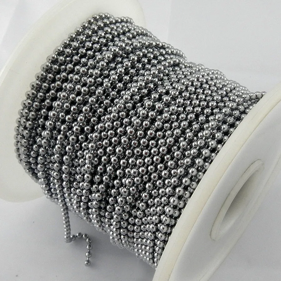 Ball Chain - Chrome - 4.5mm - By The Metre