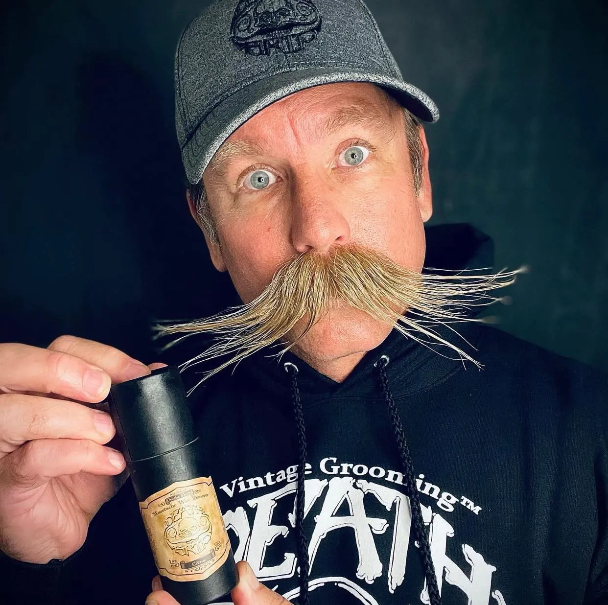 Bare Bones Medium Hold Mustache Wax and Night Fury Mustache Wax Remover Oil Set
