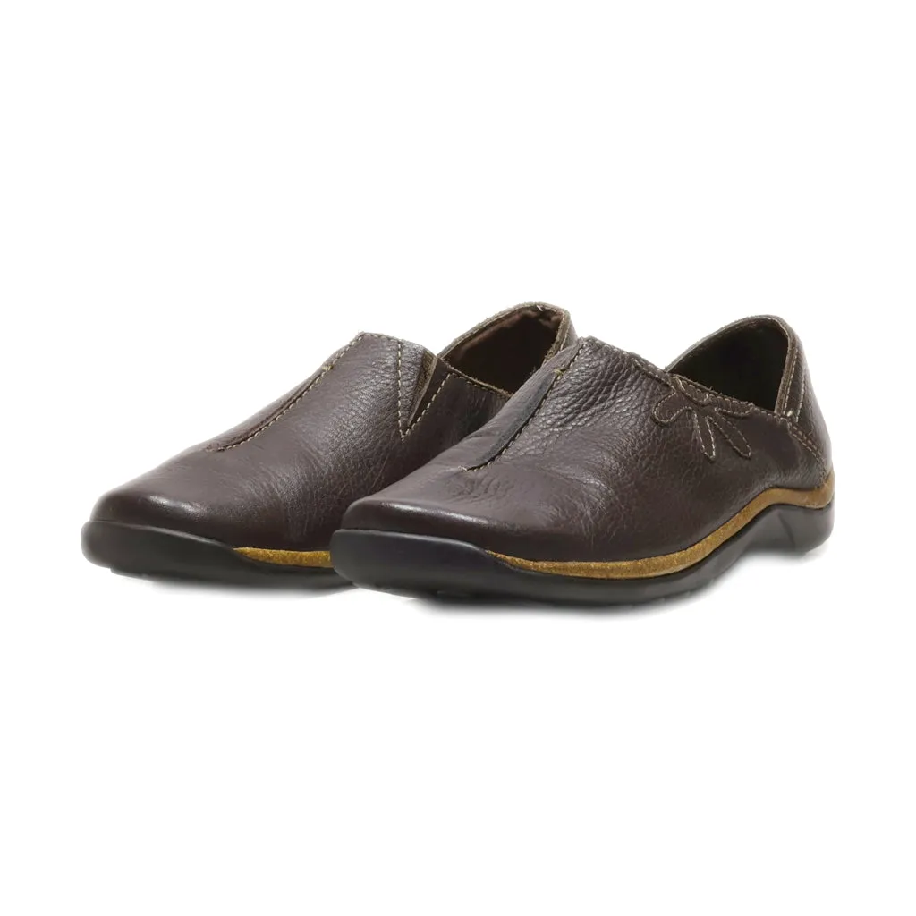 Bass Slip Ons Leather Brown Colour For Women