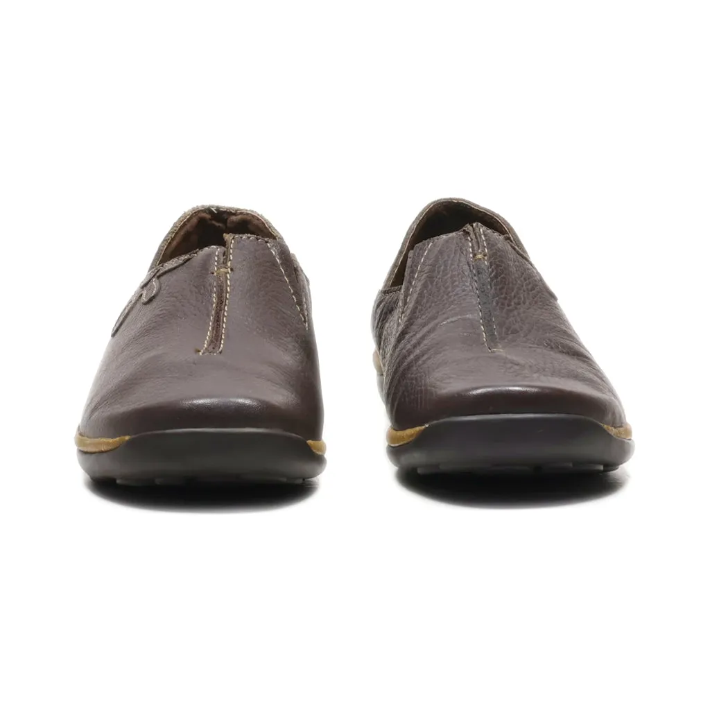 Bass Slip Ons Leather Brown Colour For Women