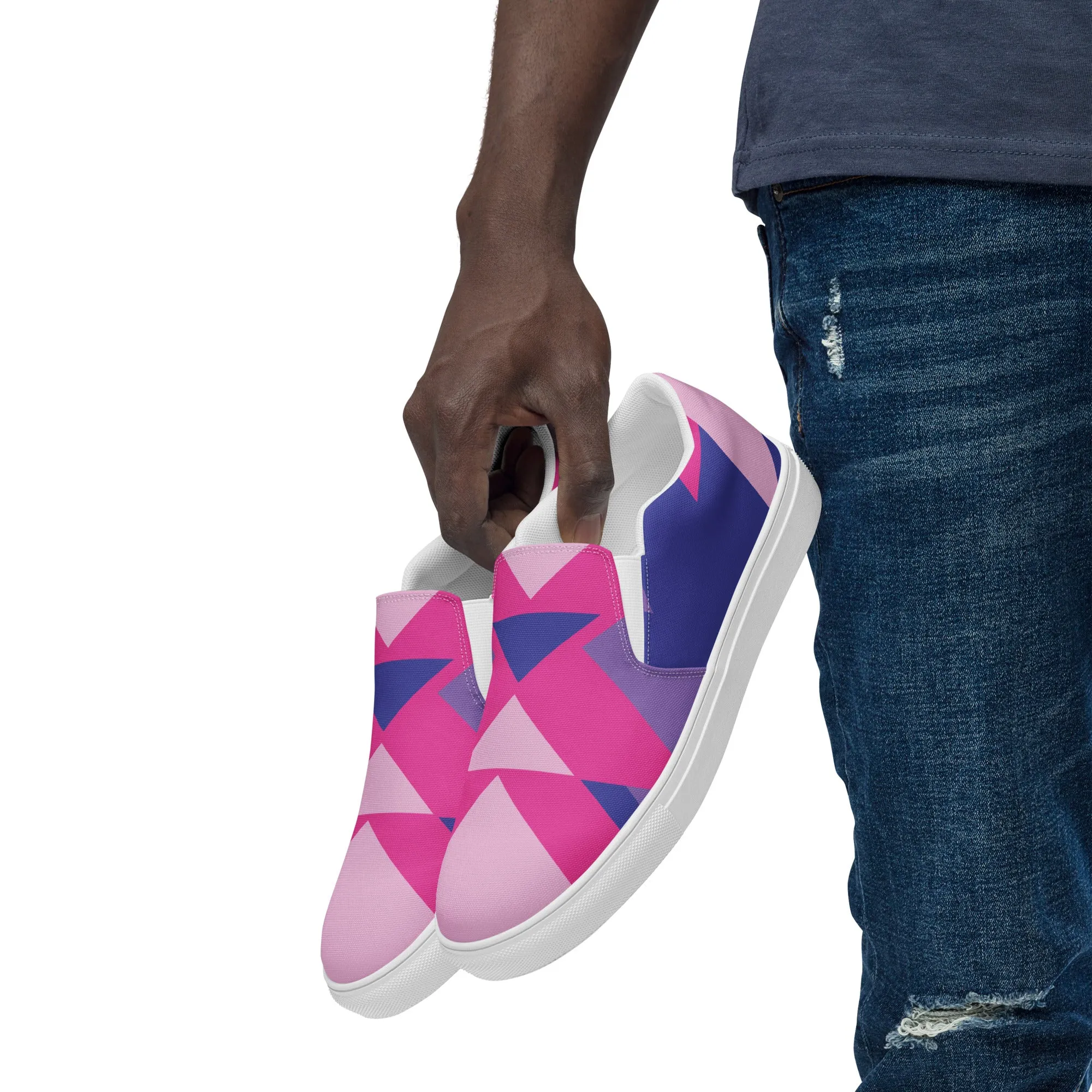BE BRAVE Men’s Slip-On Canvas Shoes (Bubble Gum)
