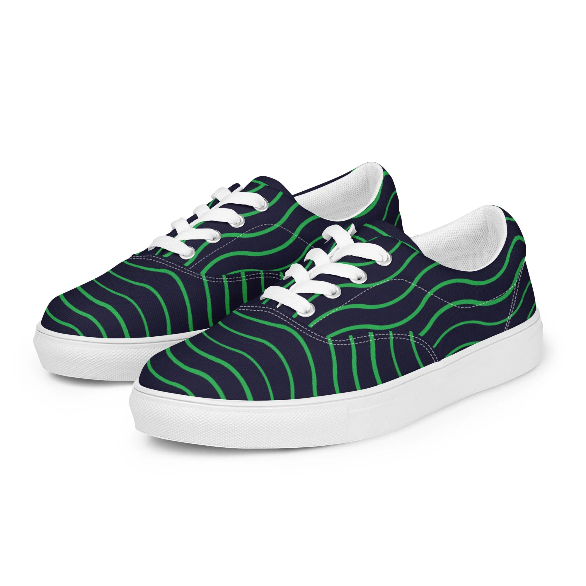 BE LIKE WATER Women’s Lace-Up Canvas Shoes