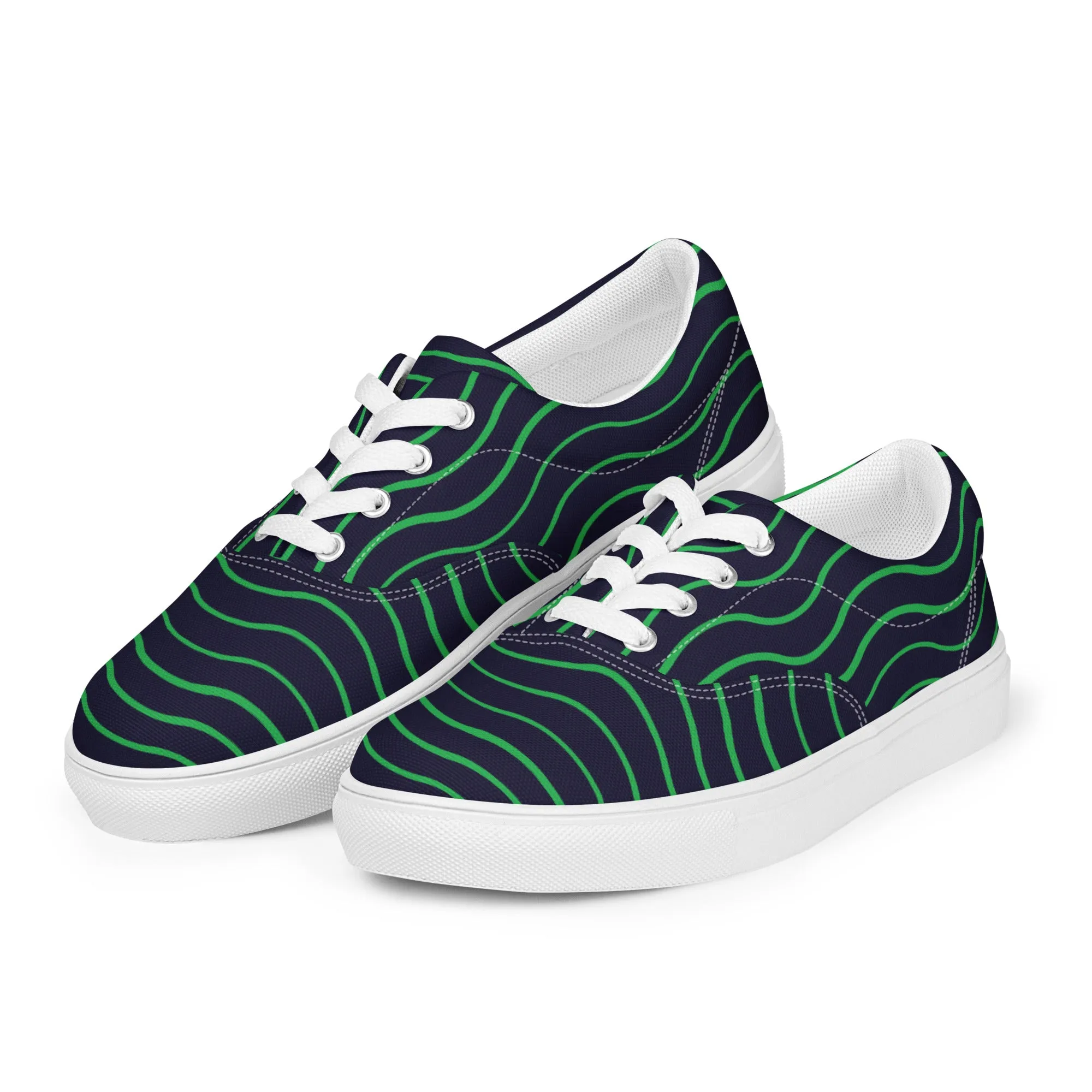 BE LIKE WATER Women’s Lace-Up Canvas Shoes