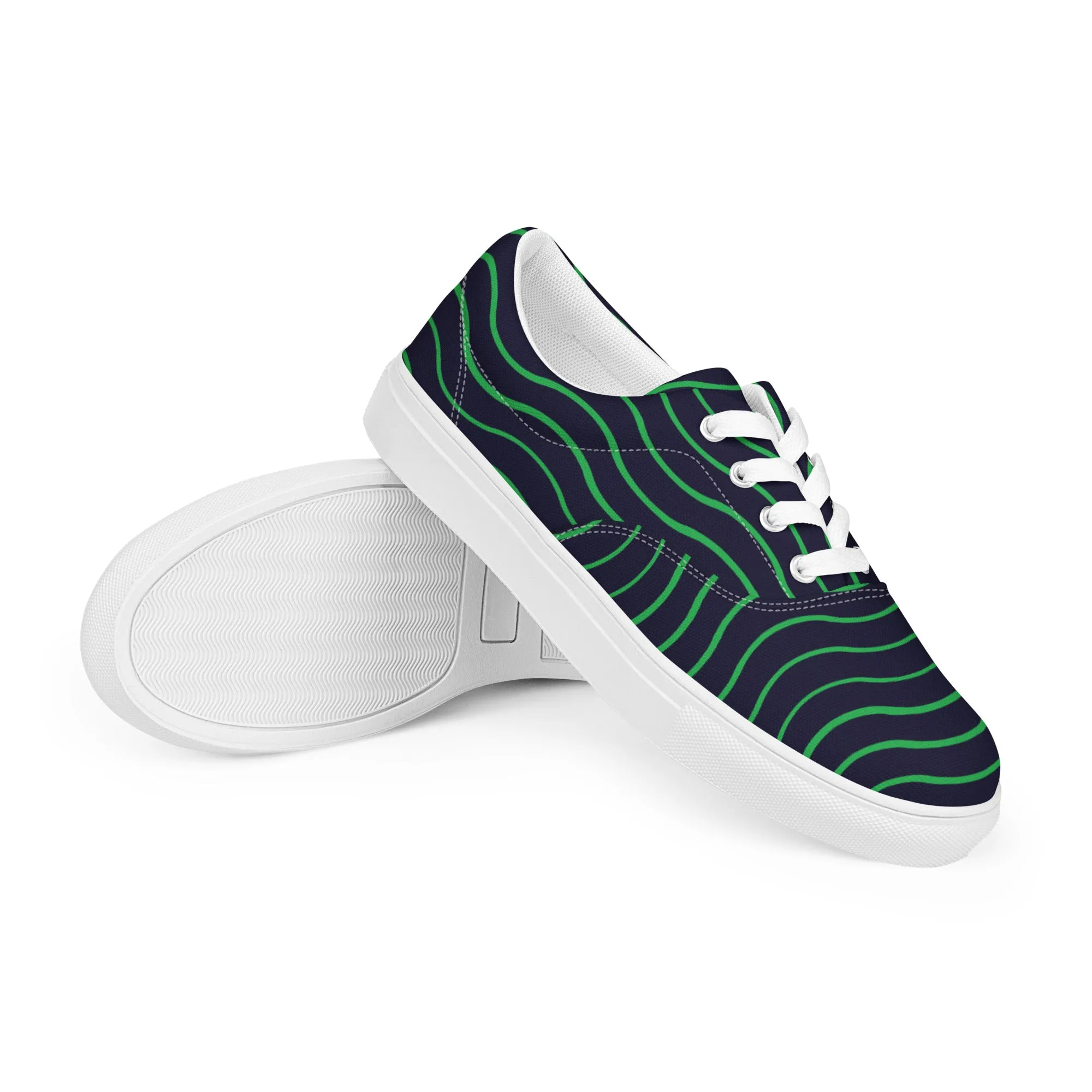 BE LIKE WATER Women’s Lace-Up Canvas Shoes
