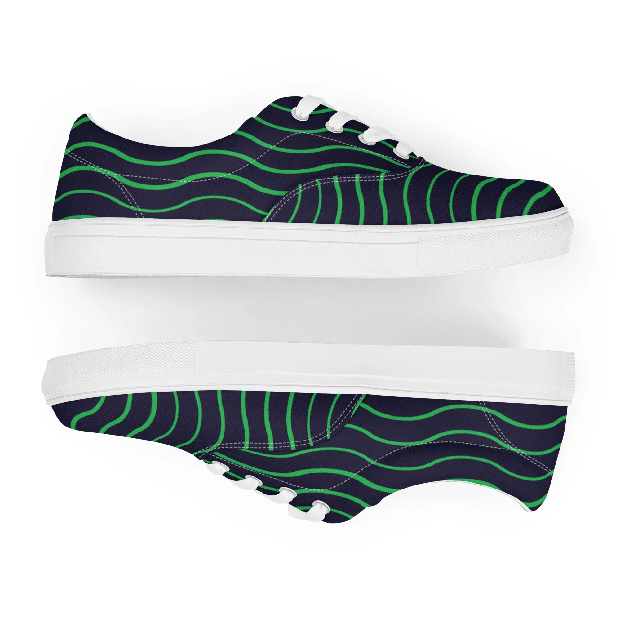 BE LIKE WATER Women’s Lace-Up Canvas Shoes