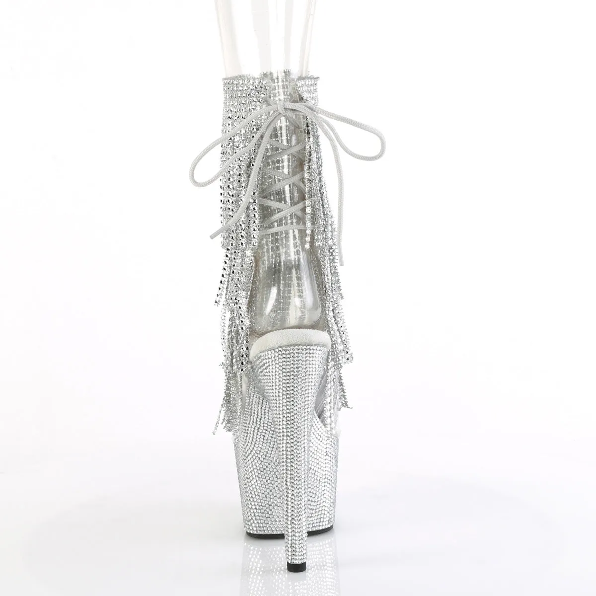 BEJEWELED-1017RSF-7 Pleaser Clear/Silver Sexy Platform Shoes (Pole Dancing Heels)