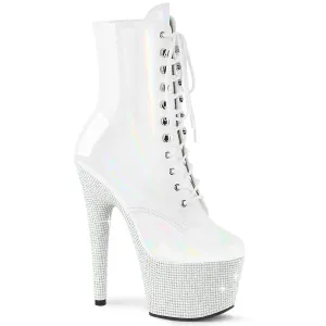 BEJEWELED-1020-7 Pleaser White Holo Patent Sexy Platform Shoes (Pole Dancing Heels)