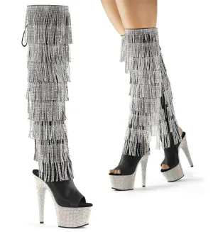 BEJEWELED-3019RSF-7 Pleaser Black Faux Leather Sexy Platform Shoes (Pole Dancing Heels)