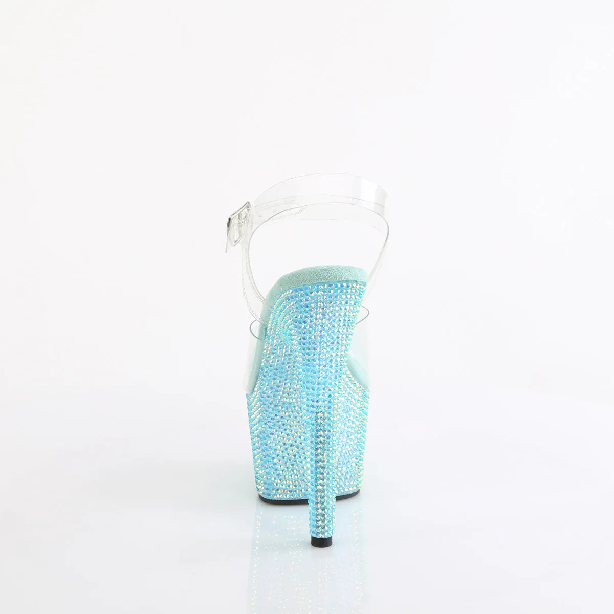 BEJEWELED-708RRS Pleaser Clear/Aqua Sexy Platform Shoes (Pole Dancing Heels)