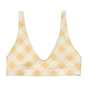BELLA ECO PADDED BIKINI TOP | SUNRISE GINGHAM