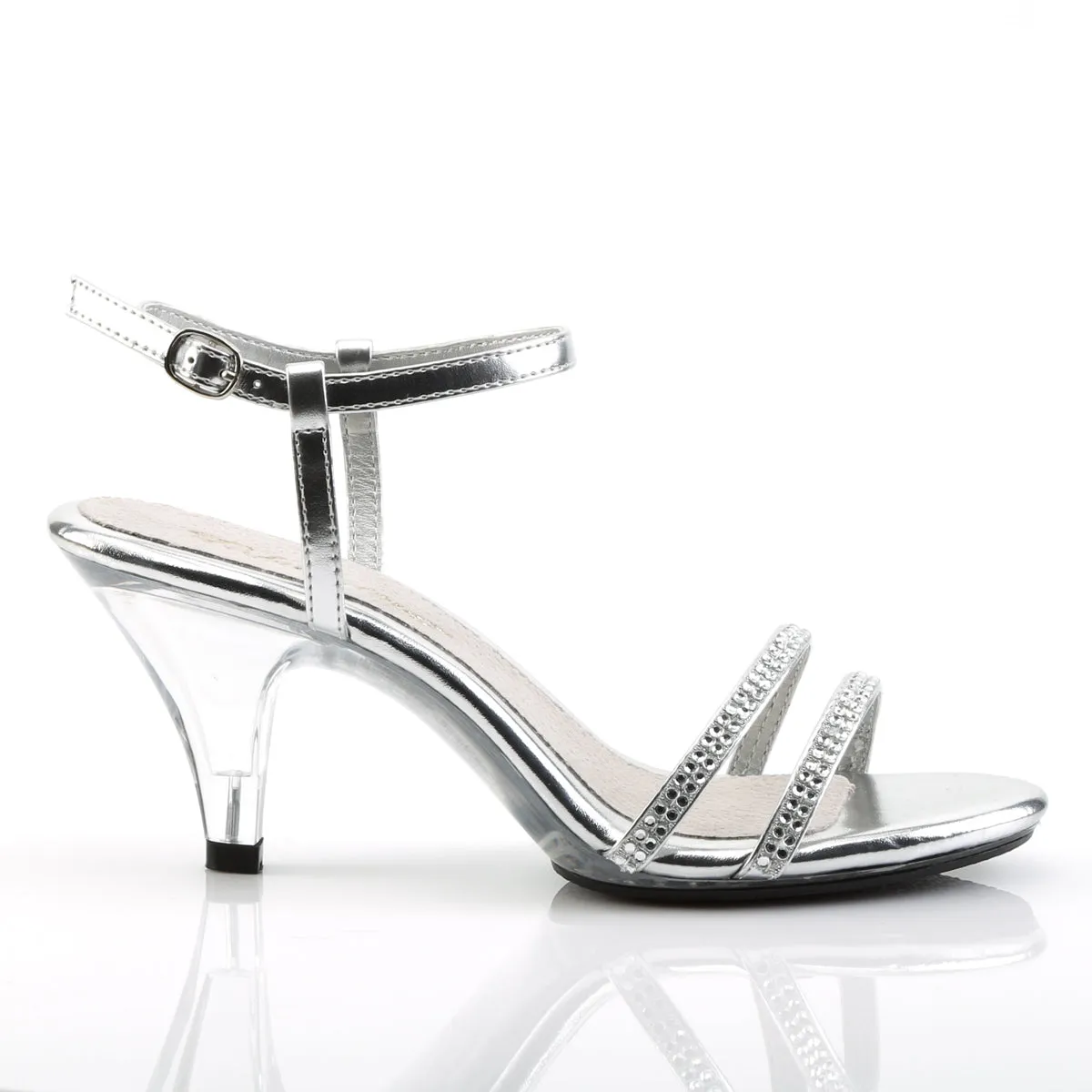 BELLE-316 Fabulicious 3" Belle Silver Sexy Shoes (High Heels)