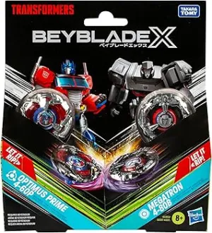 Beyblade X Transformers Collab Optimus Prime 4-60P vs. Megatron 4-80B