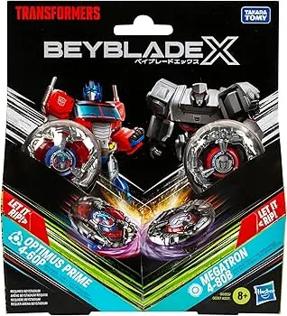 Beyblade X Transformers Collab Optimus Prime 4-60P vs. Megatron 4-80B