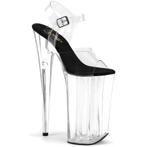 BEYOND-008 Pleaser Clear/Black Sexy Platform Shoes (Pole Dancing Heels)