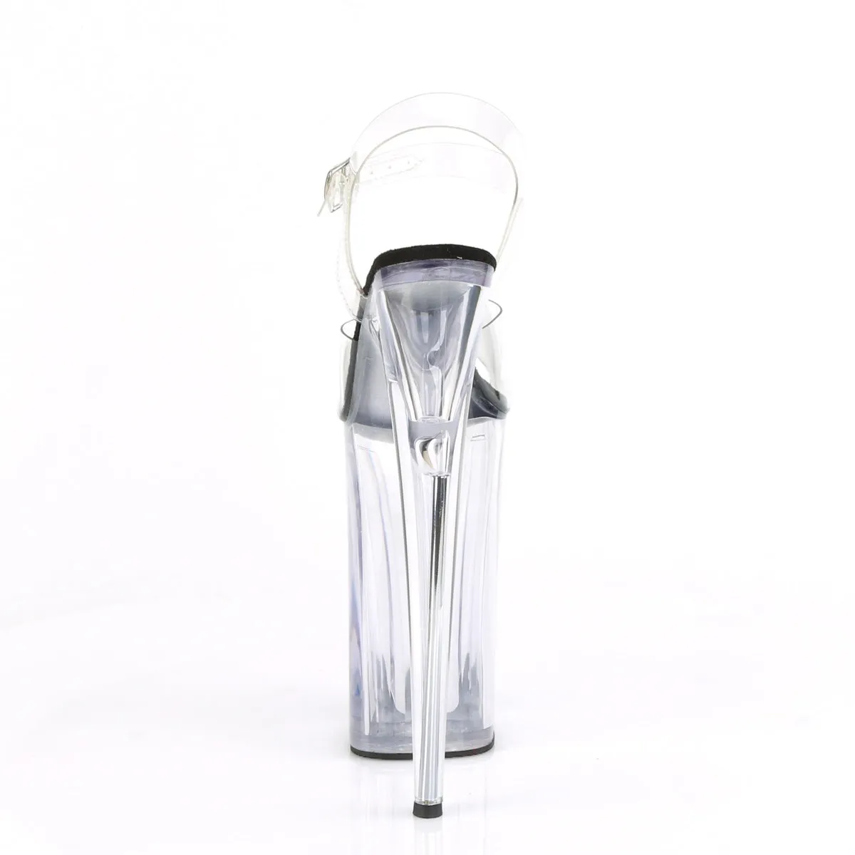 BEYOND-008 Pleaser Clear/Black Sexy Platform Shoes (Pole Dancing Heels)
