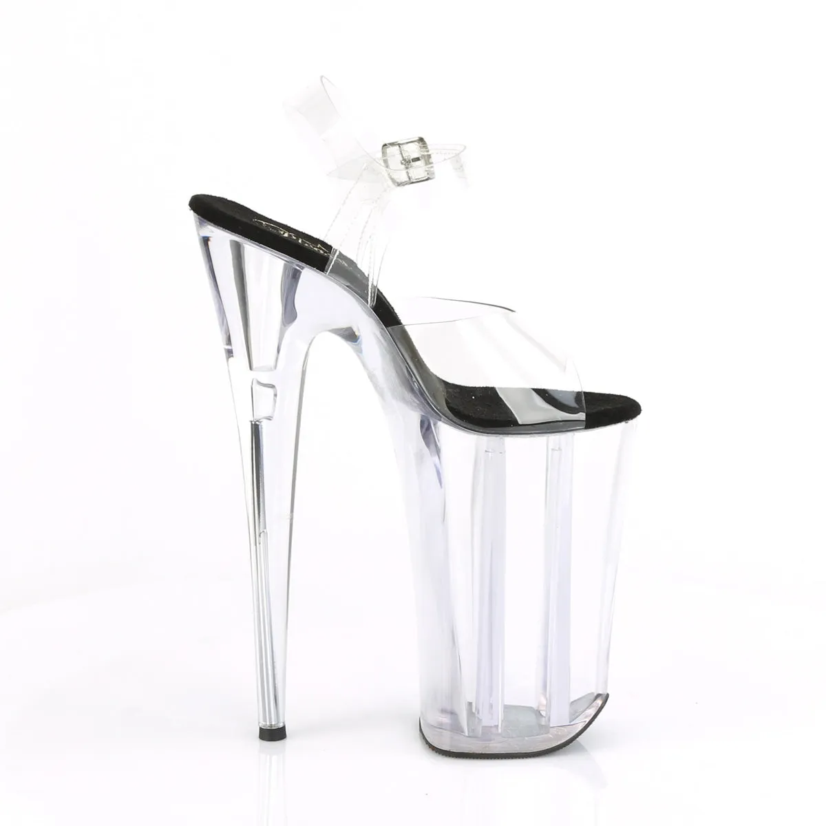 BEYOND-008 Pleaser Clear/Black Sexy Platform Shoes (Pole Dancing Heels)