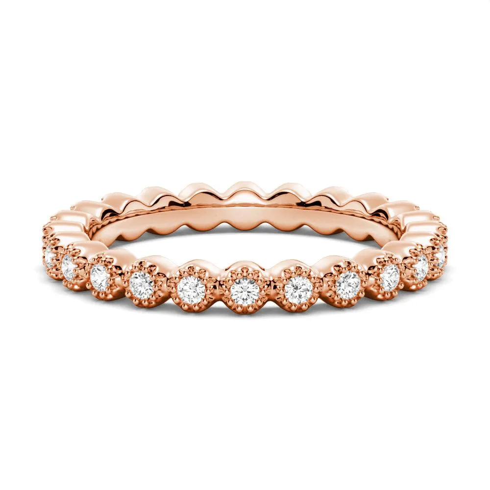 Bezel-Set Moissanite Eternity Ring